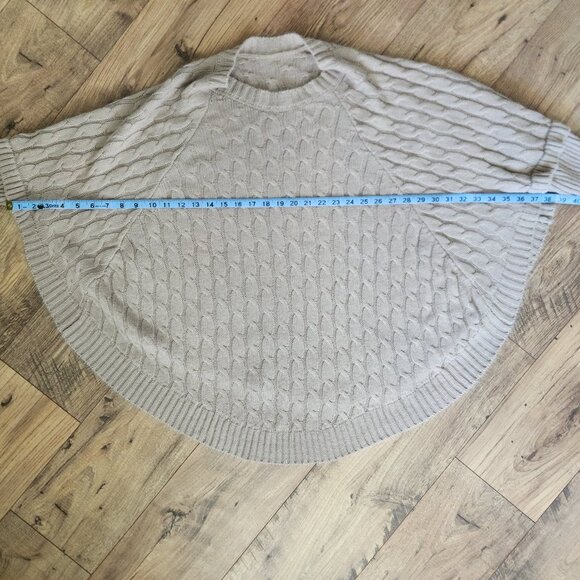 Cozy Chic Cable Knit Sweater Poncho - Picture 14 of 14